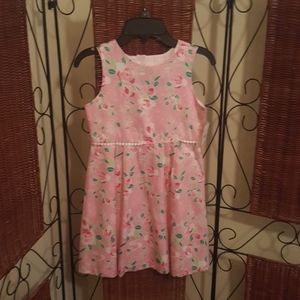 girls size 8 spring/ summer pink floral dress